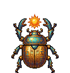 The old Scarab sprite, seen from straight above with its legs splayed sideways